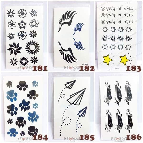 Combo 10 Hình xăm dán tattoo sticker