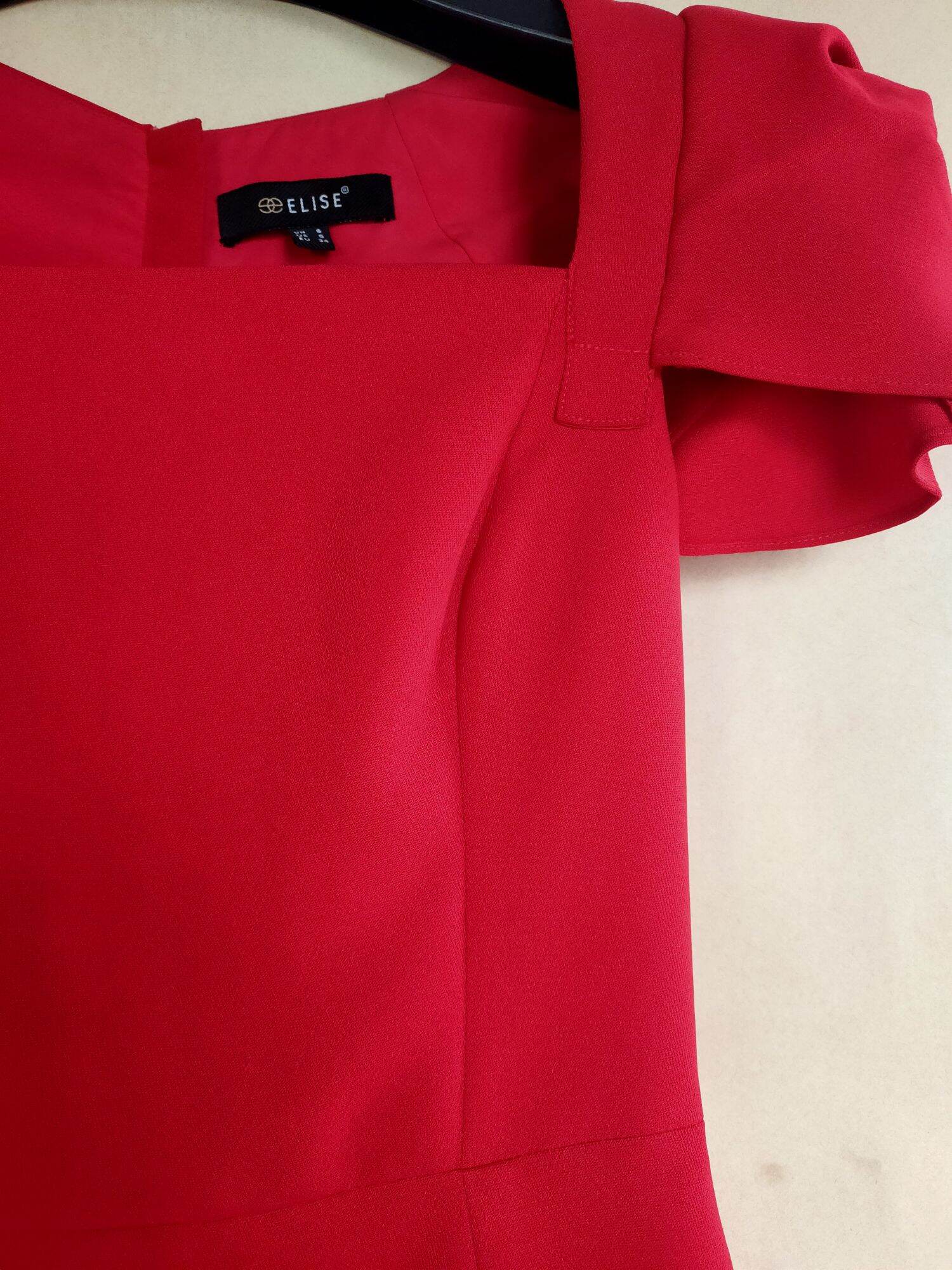 Đầm Elise đỏ Sz S, new 99%