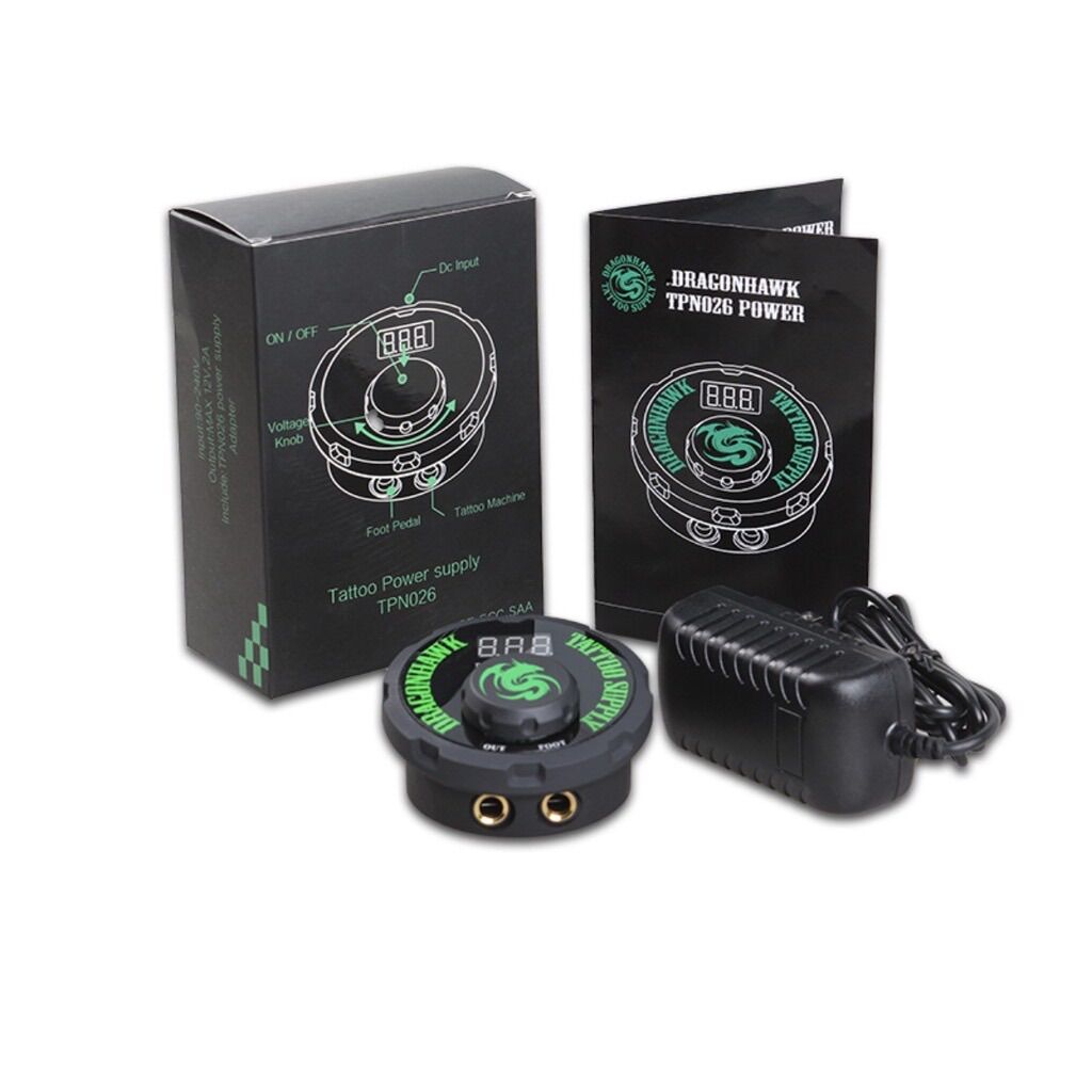 Cục nguồn rồng xăm DragonHawk Tatoo chạy máy phun xăm máy pen xăm giúp ổn định nguồn điện