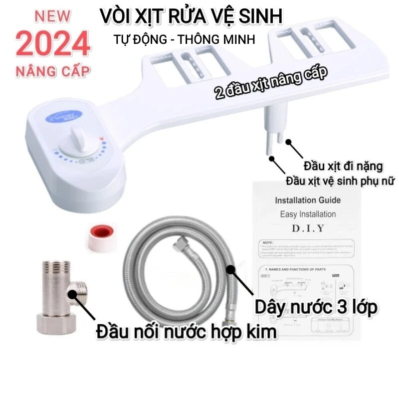 Vòi xịt rửa vệ sinh thông minh gắn bồn cầu Bidet, thiết bị vệ sinh thông minh Bidet công nghệ Hàn Quốc