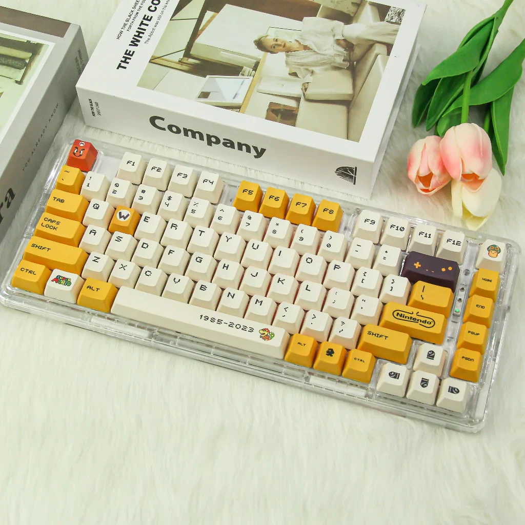 Keycap Mario Đỏ Vàng Cherry profile PBT bàn phím cơ Polabe Store