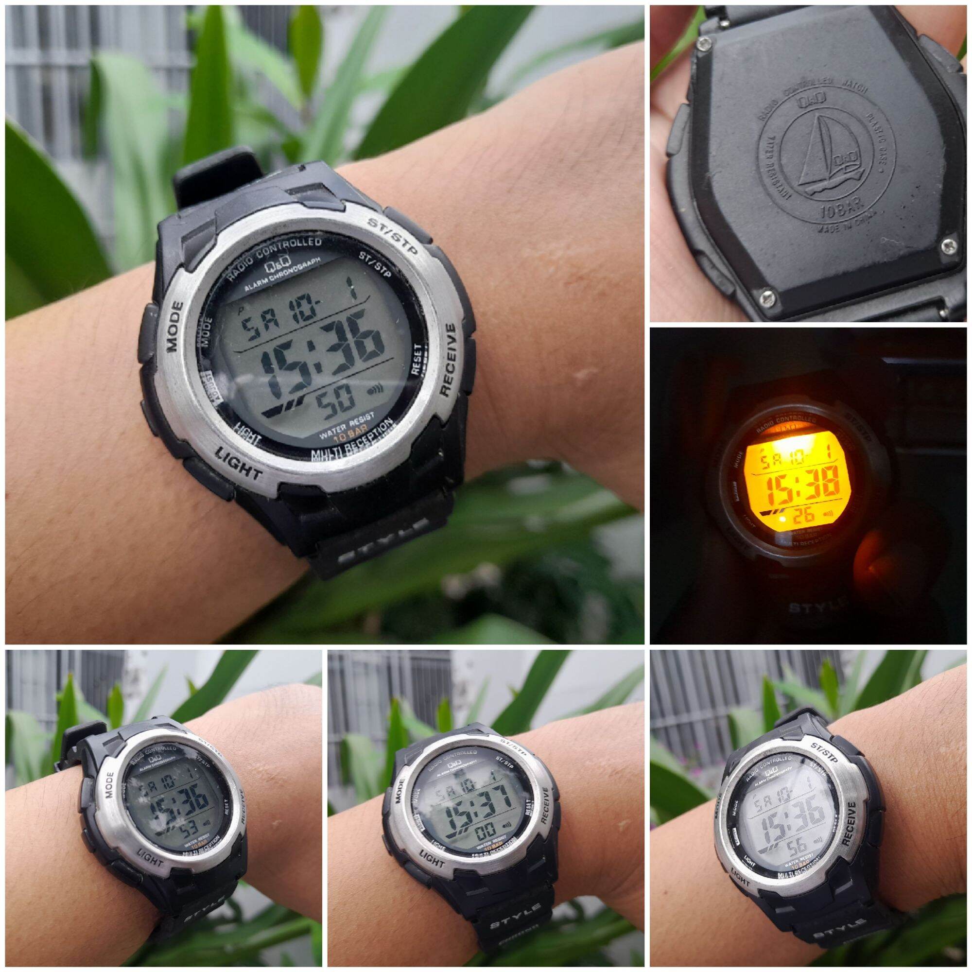 Q&Q điện tử thể thao dây cao su