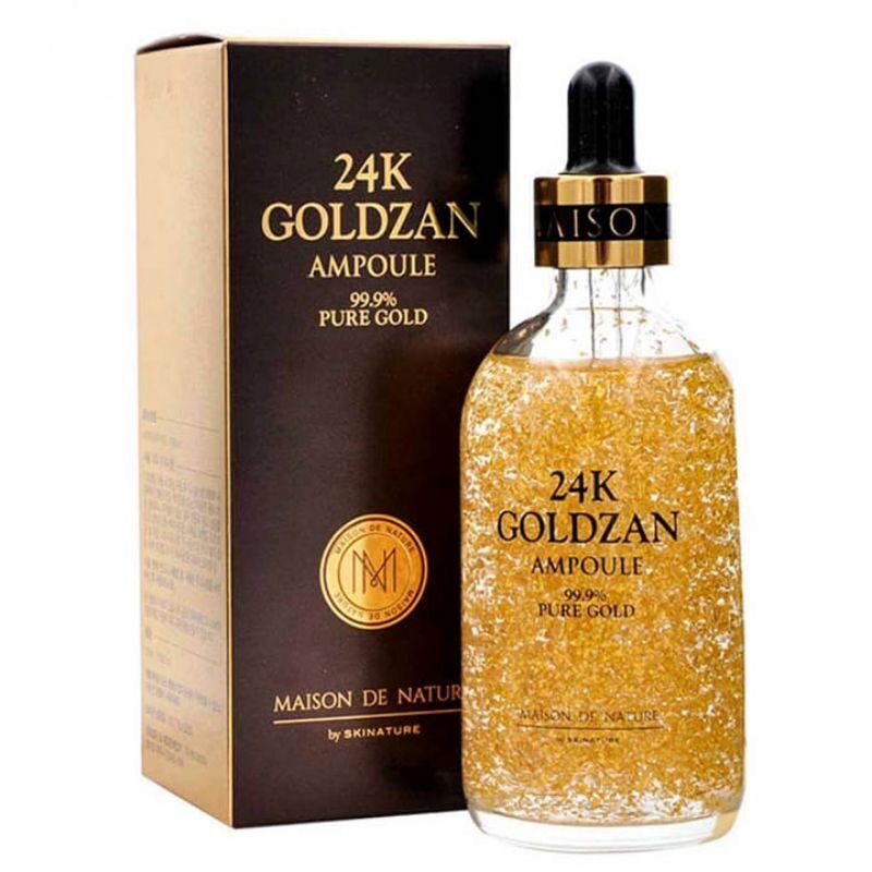 Serum dưỡng trắng da tinh chất vàng 24k goldzan ampoule 99.9% pure gold 100ml