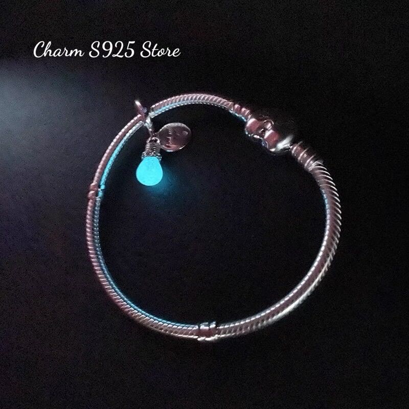 CHARM PAN ALE BÓNG ĐÈN PHÁT SÁNG BẠC S925 CAO CẤP