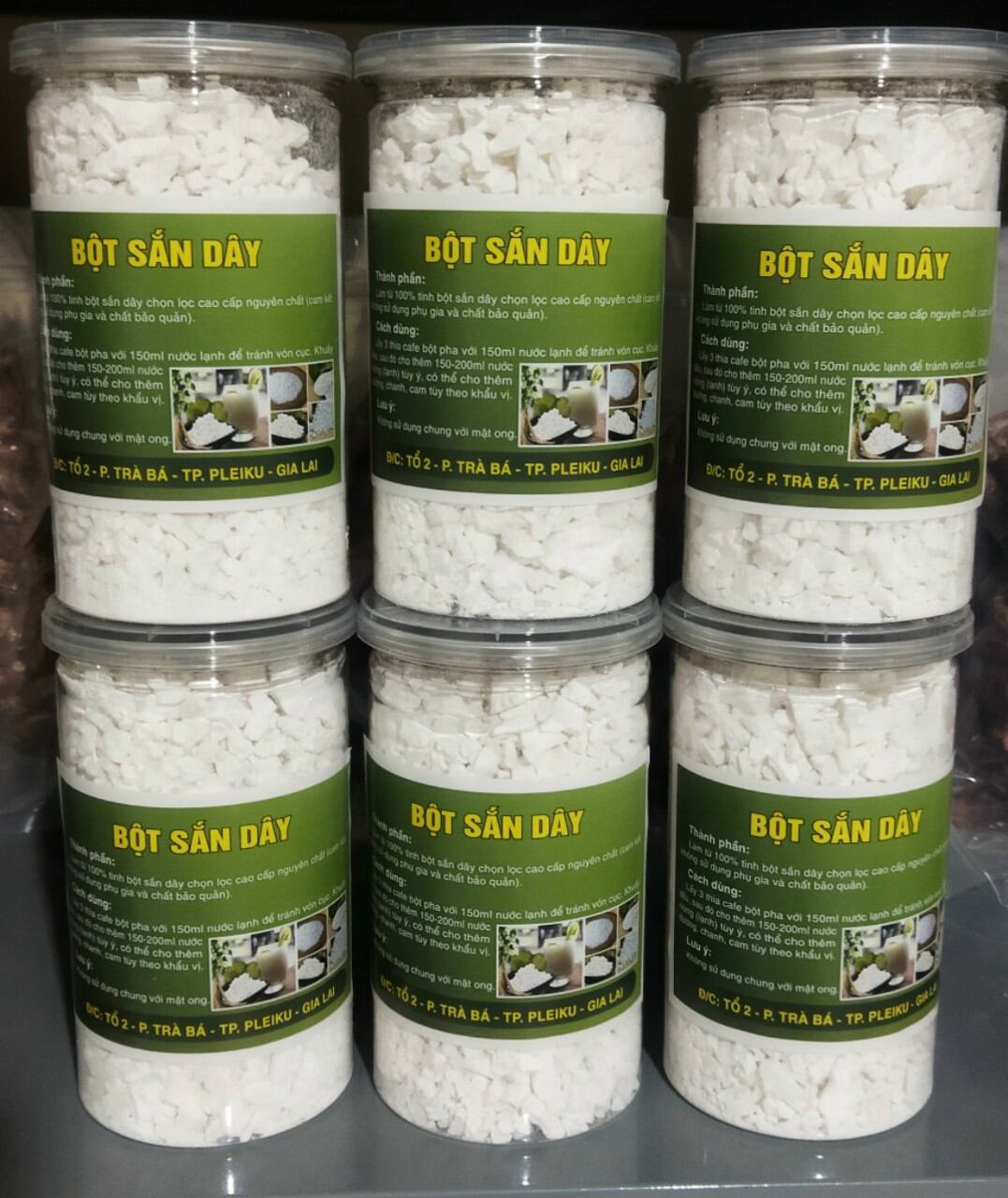 1kg bột sắn dây chuẩn ngon (đóng hũ lon pet mới)
