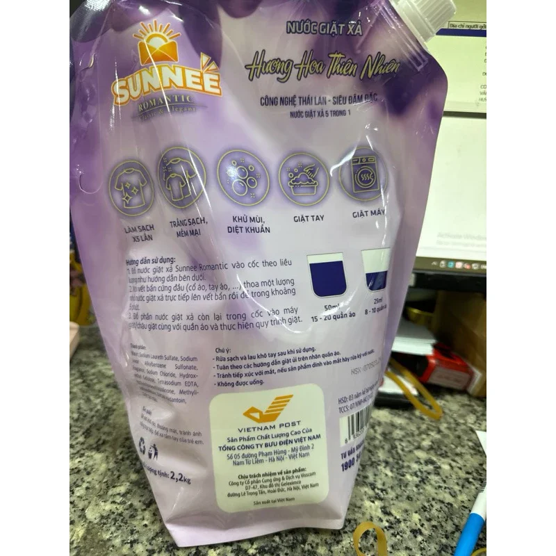 Nước Giặt Xả Sunnee - KLT 2.2 KG