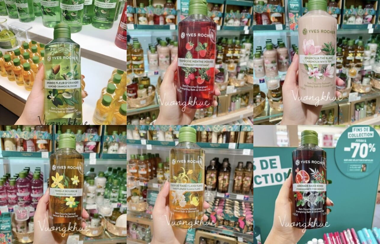 Gel tắm chăm sóc da YVES ROCHER 400ml- hàng Pháp