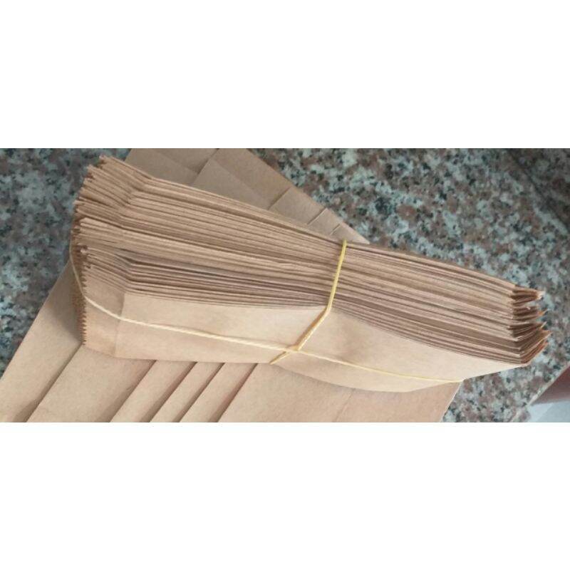 Combo 100 túi kraft Nhật mini có nắp 8 x 12 cm
