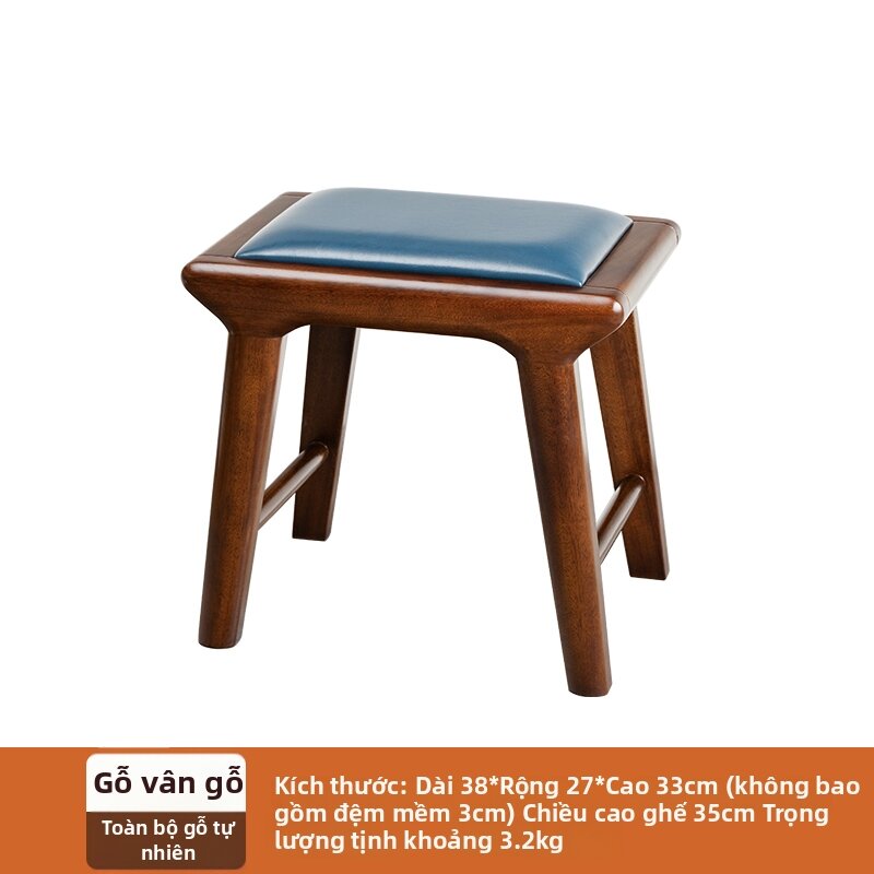 Solid Wood Sturdy Home Small Stool - 3