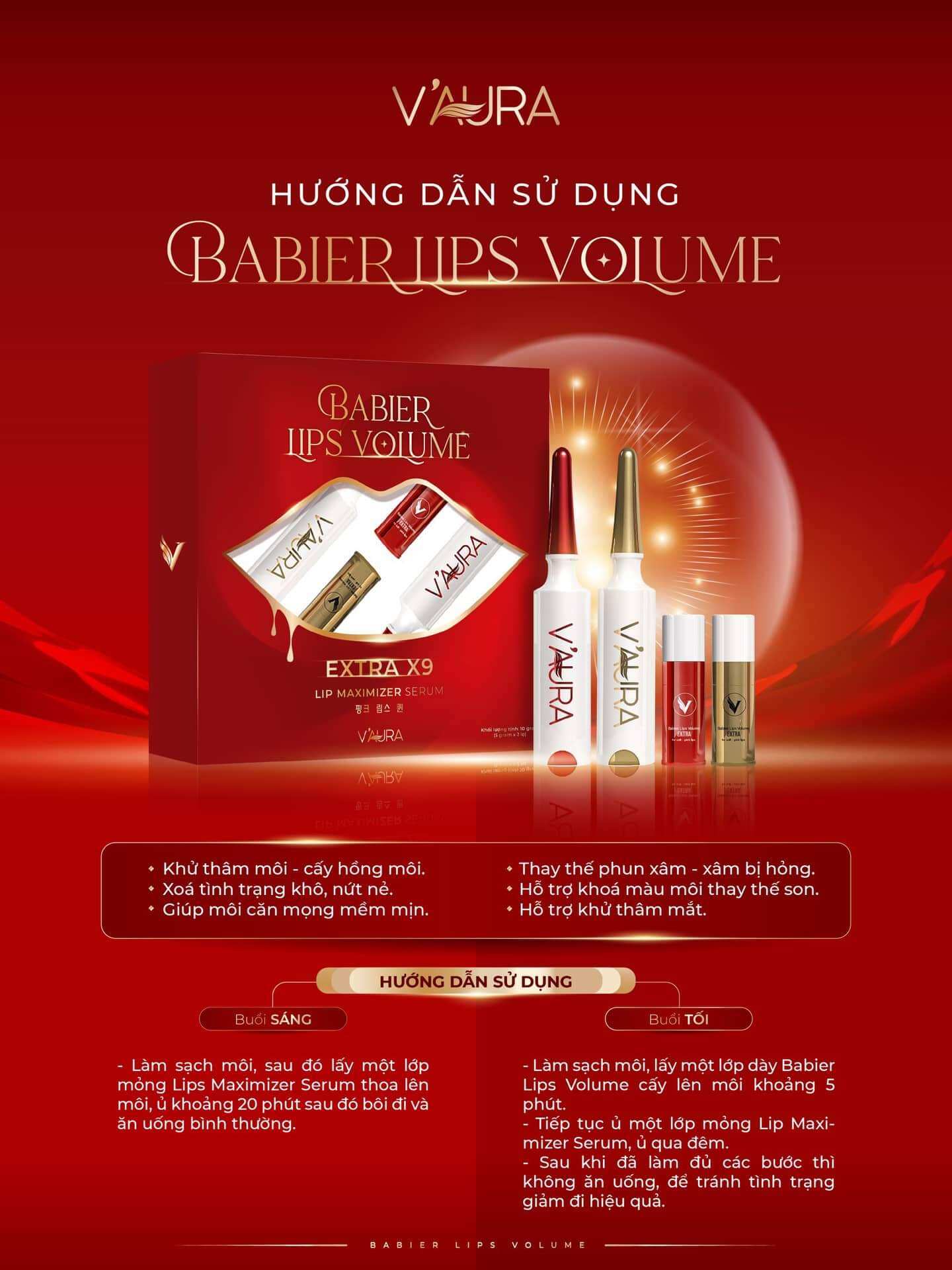 [tặng 1 cây dưỡng ]SERUM CẤY HỒNG MÔI HÀN QUỐC VAURA V3 mẫu mới (khử thâm, nứt nẻ, khô môi, thay phun xăm)