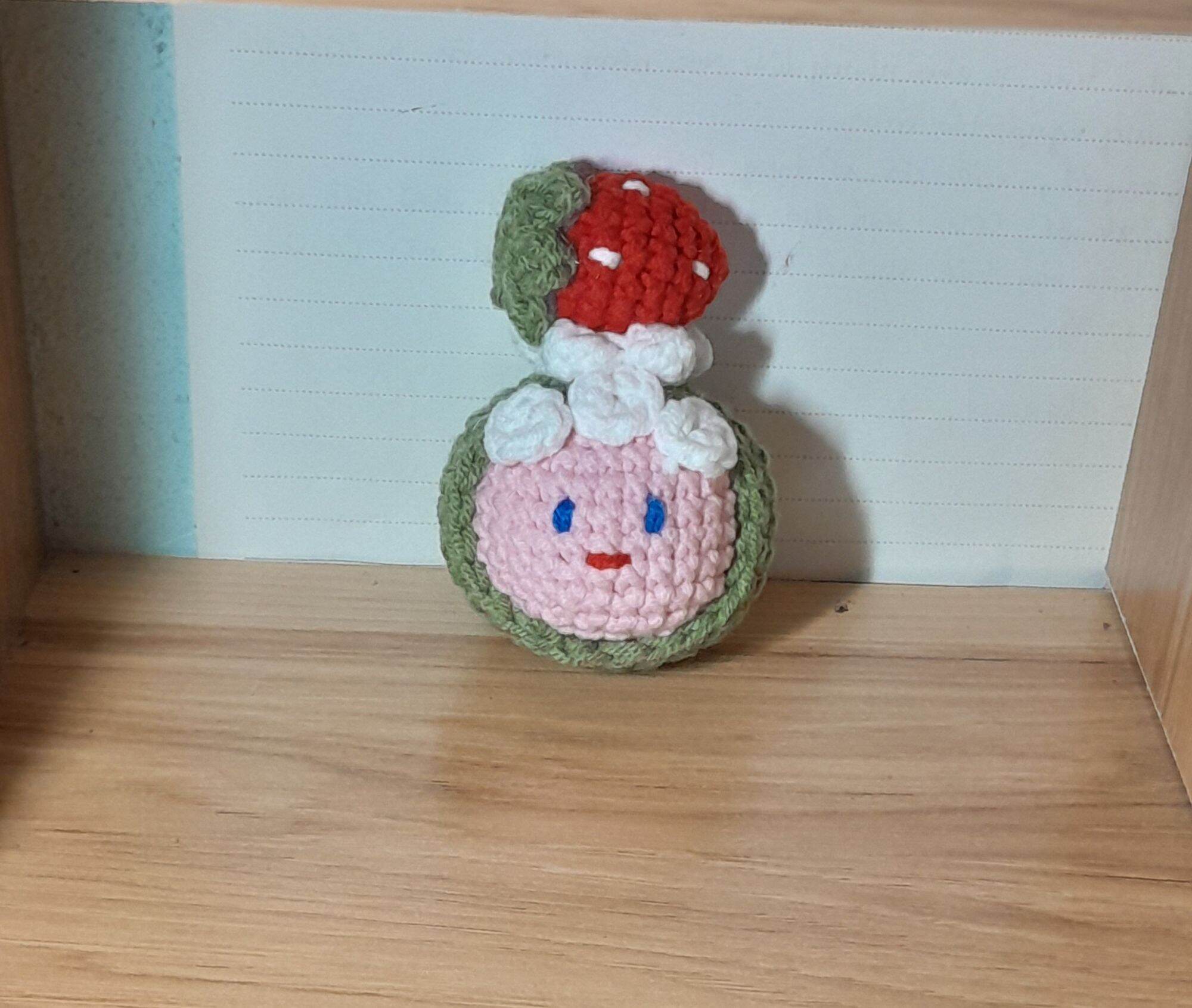 Móc khóa - Mochi kem dâu