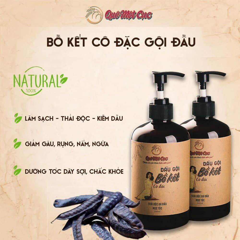 [Hcm]Dầu Gội Bồ Kết Cô Đặc??Quê Một Cục Ngăn Ngừa Gàu Rụng Tóc