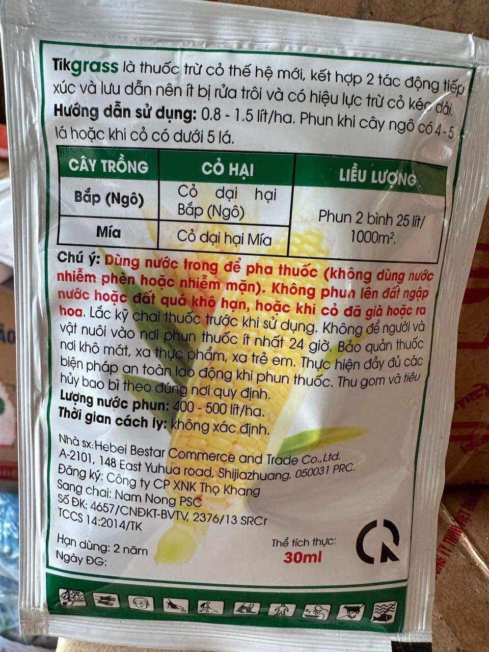 Thuốc trừ cỏ ngô Tik Grass 15SC