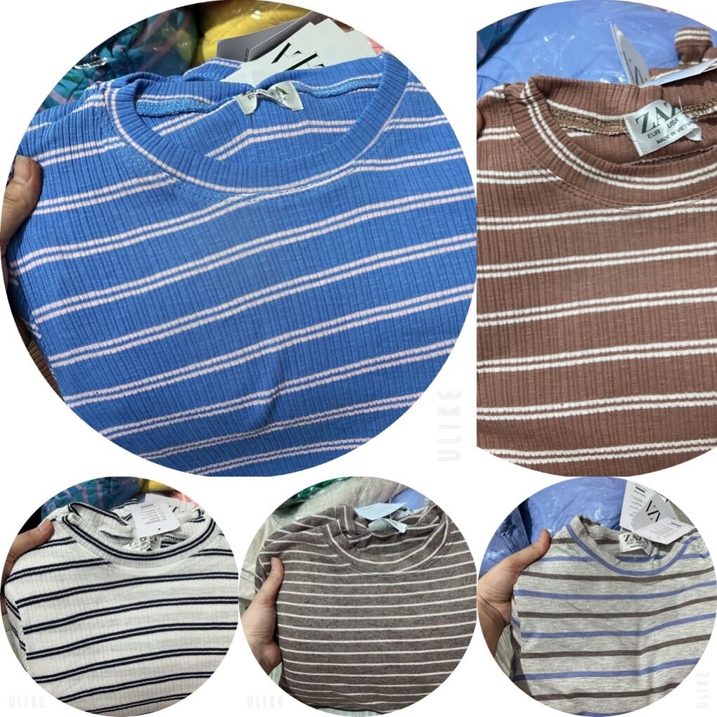 Combo 3 áo thun sọc cổ tròn tay dài