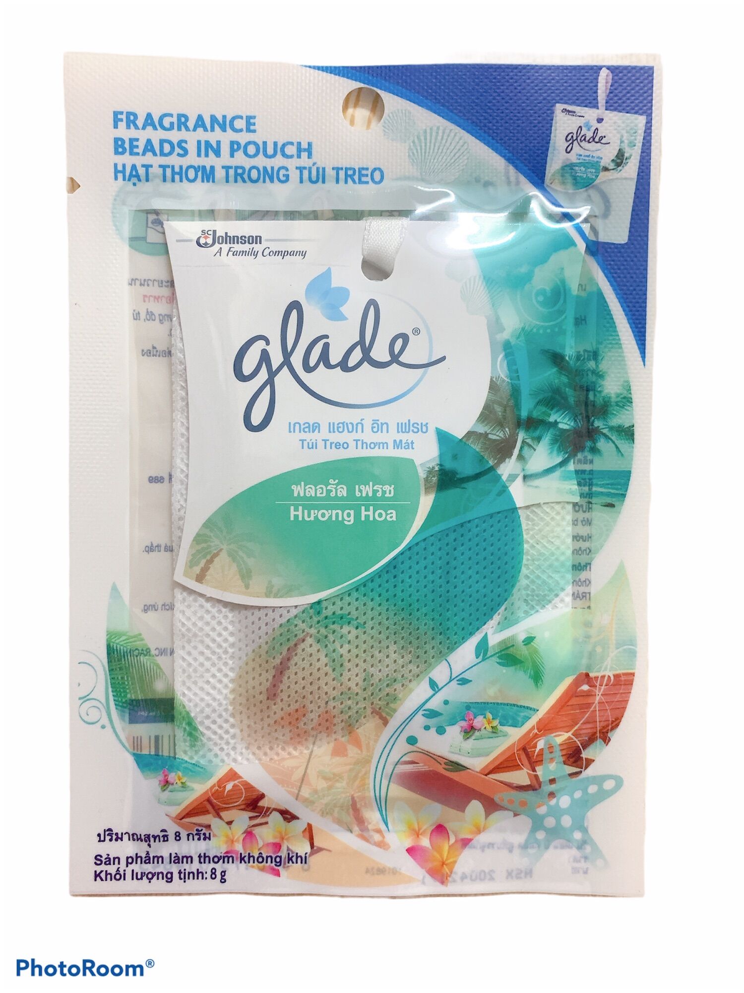 TÚI TREO THƠM PHÒNG GLADE HƯƠNG HOA  8G