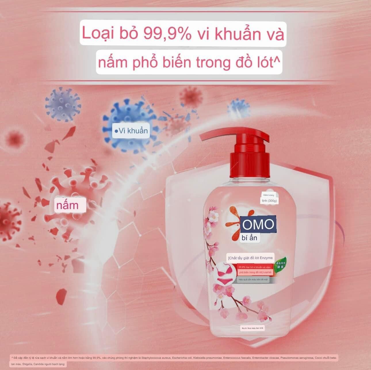 Nước giặt đồ lót omo