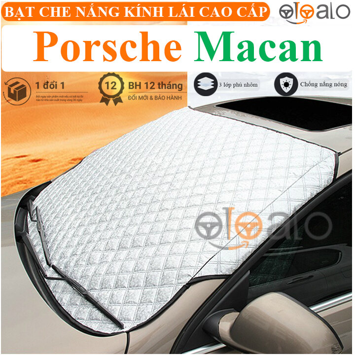 Tấm che chắn nắng kính lái dành cho xe ô tô Porsche Macan vải dù 4 lớp cao cấp - OTOALO