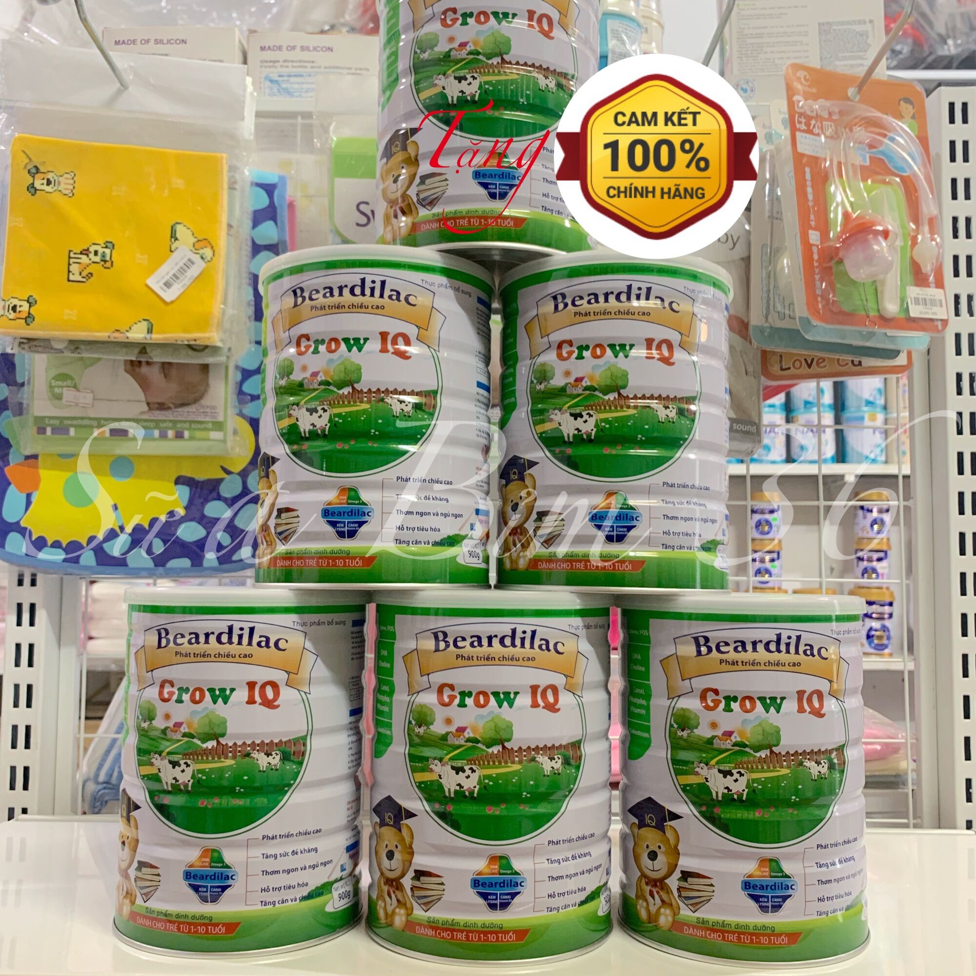 Combo 5 lon sữa beardilac grow từ 1-10 tuổi date 2025 hộp 900g