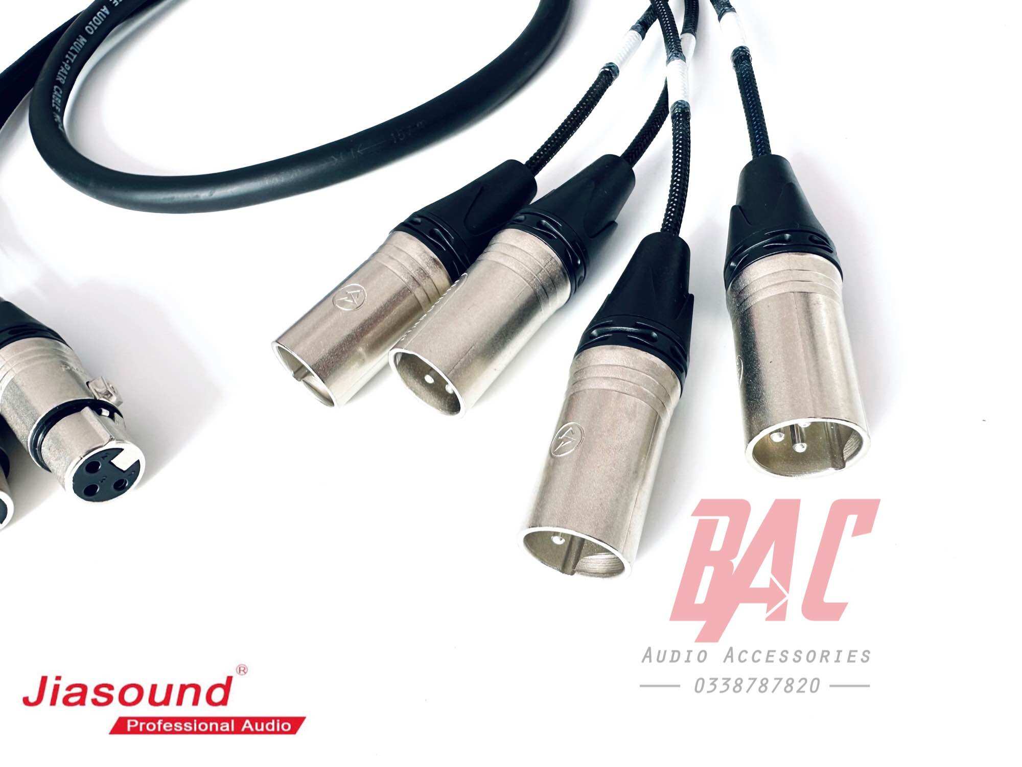 Cáp âm thanh 4 kênh 1.2m jiasound ( gắn tủ máy )