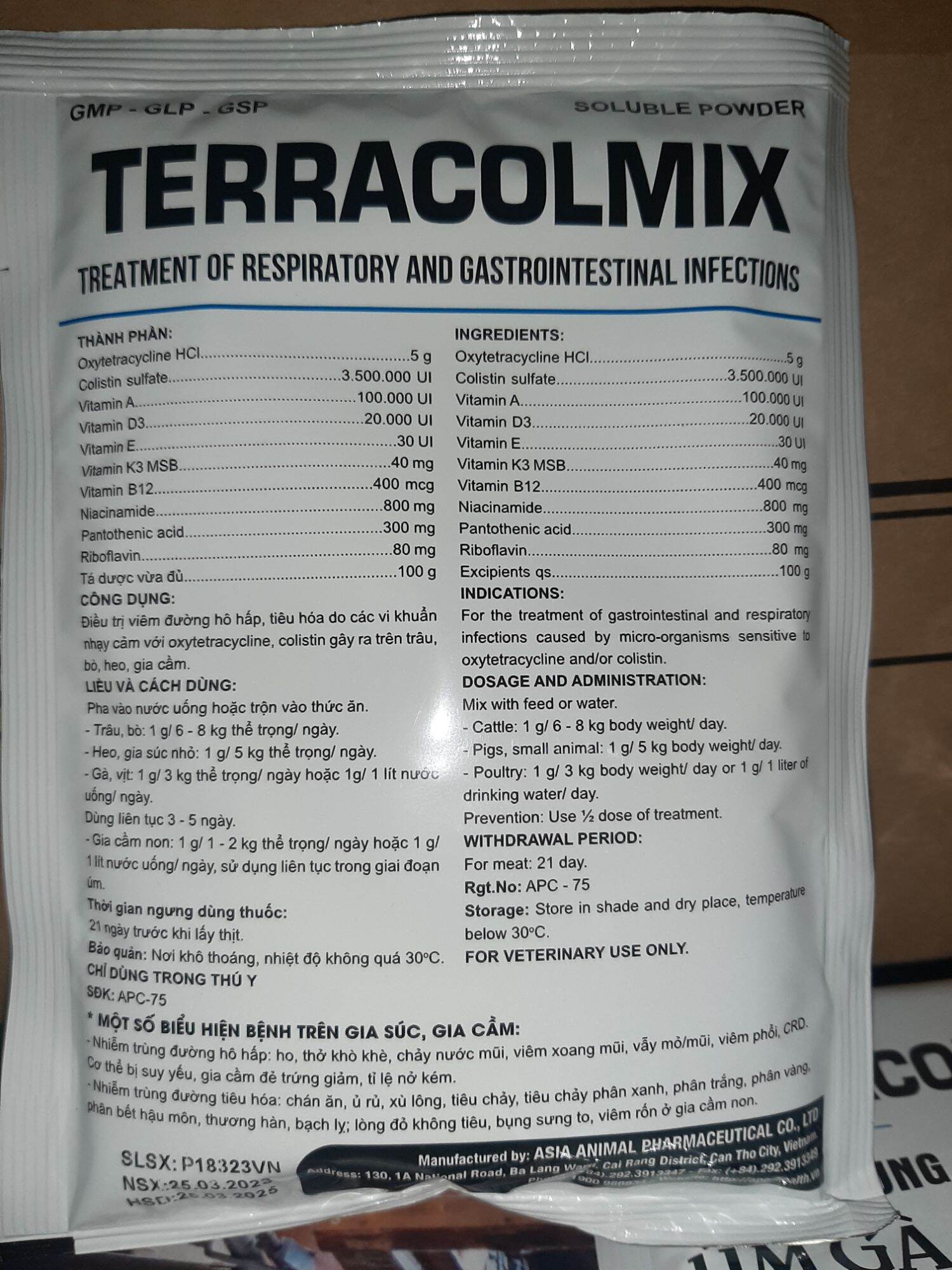 TERRACOLMIX Gói 100g Úm Gà Vịt