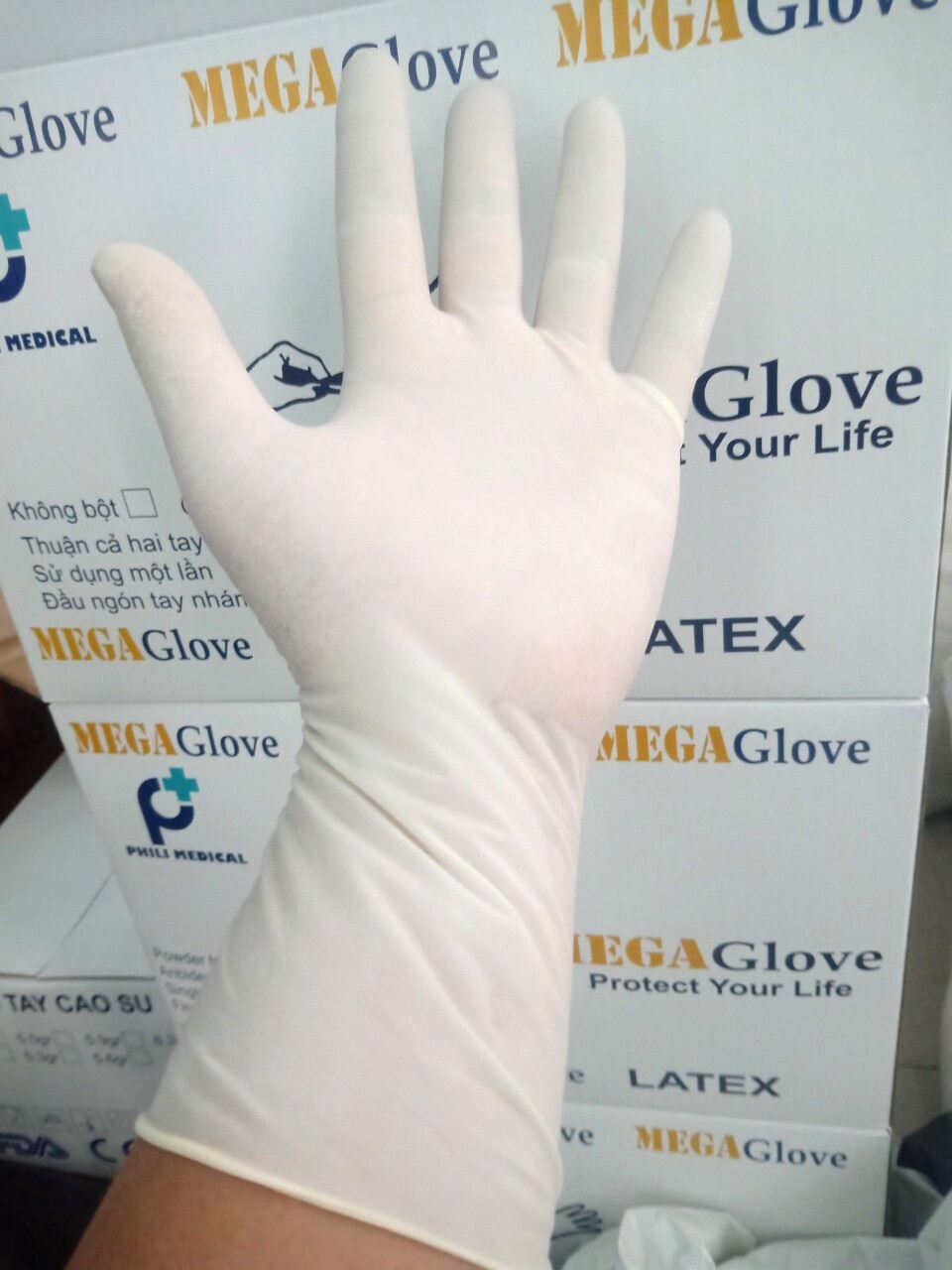 01 ki-lô-gam 116 đến 120 chiếc 58 đến 60 đôi Găng Tay y tế latex loại dày