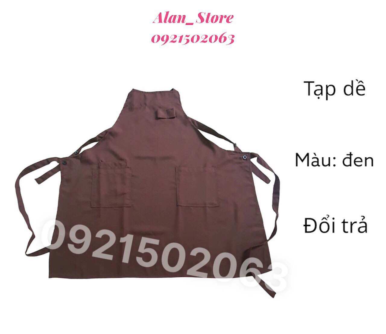 Tạp dề phục vụ màu nâu và đen kaki xuất cao cấp