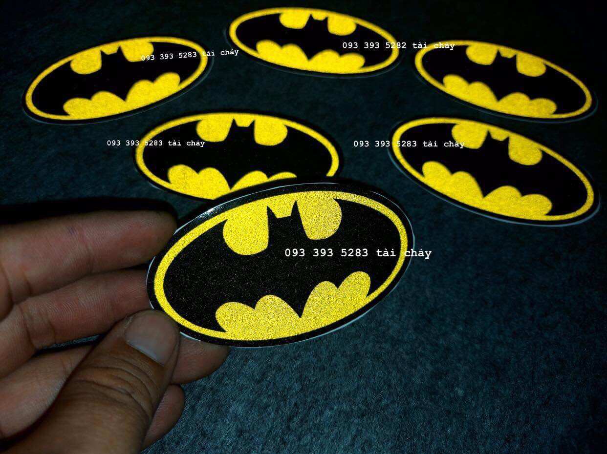 [ 1 MIẾNG ] TEM BATMAN PHẢN QUANG DÁN TRANG TRÍ XE
