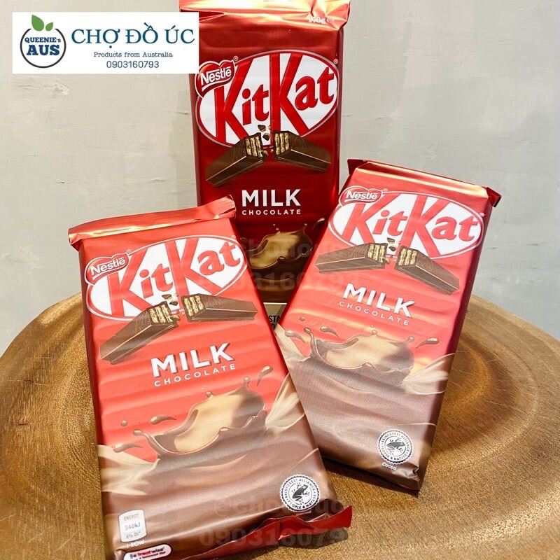 Bánh xốp phủ chocolate Kitkat Milk - thanh 170g - túi 12 thanh