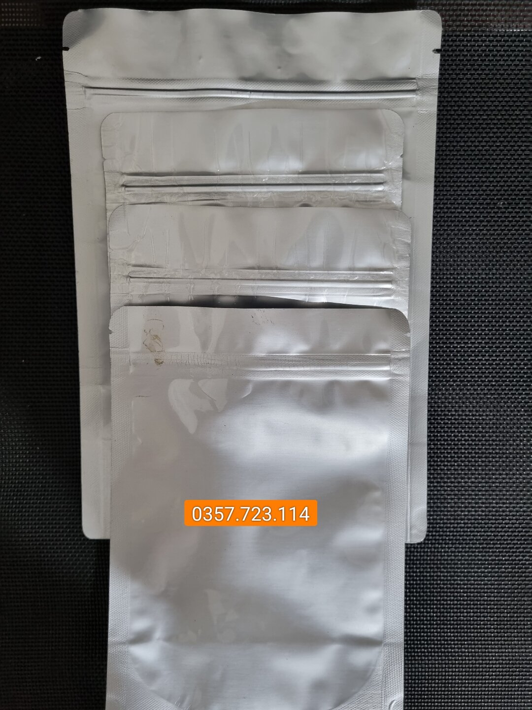100g túi zip hai mặt bạc