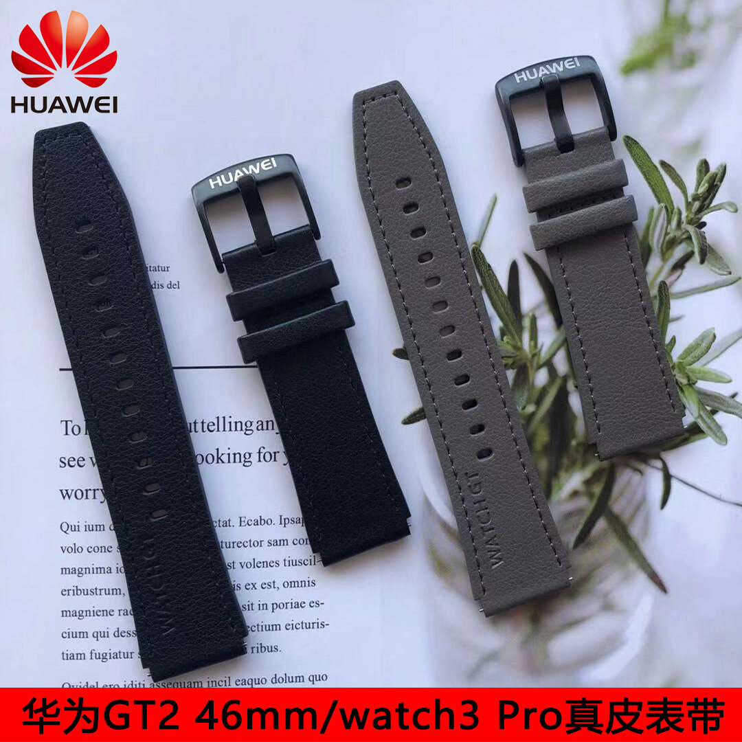 Dây Đồng Hồ Da Thật Dùng Cho Đồng Hồ Huawei GT3 GT2 46Mm Pro Watch3 GT Dây