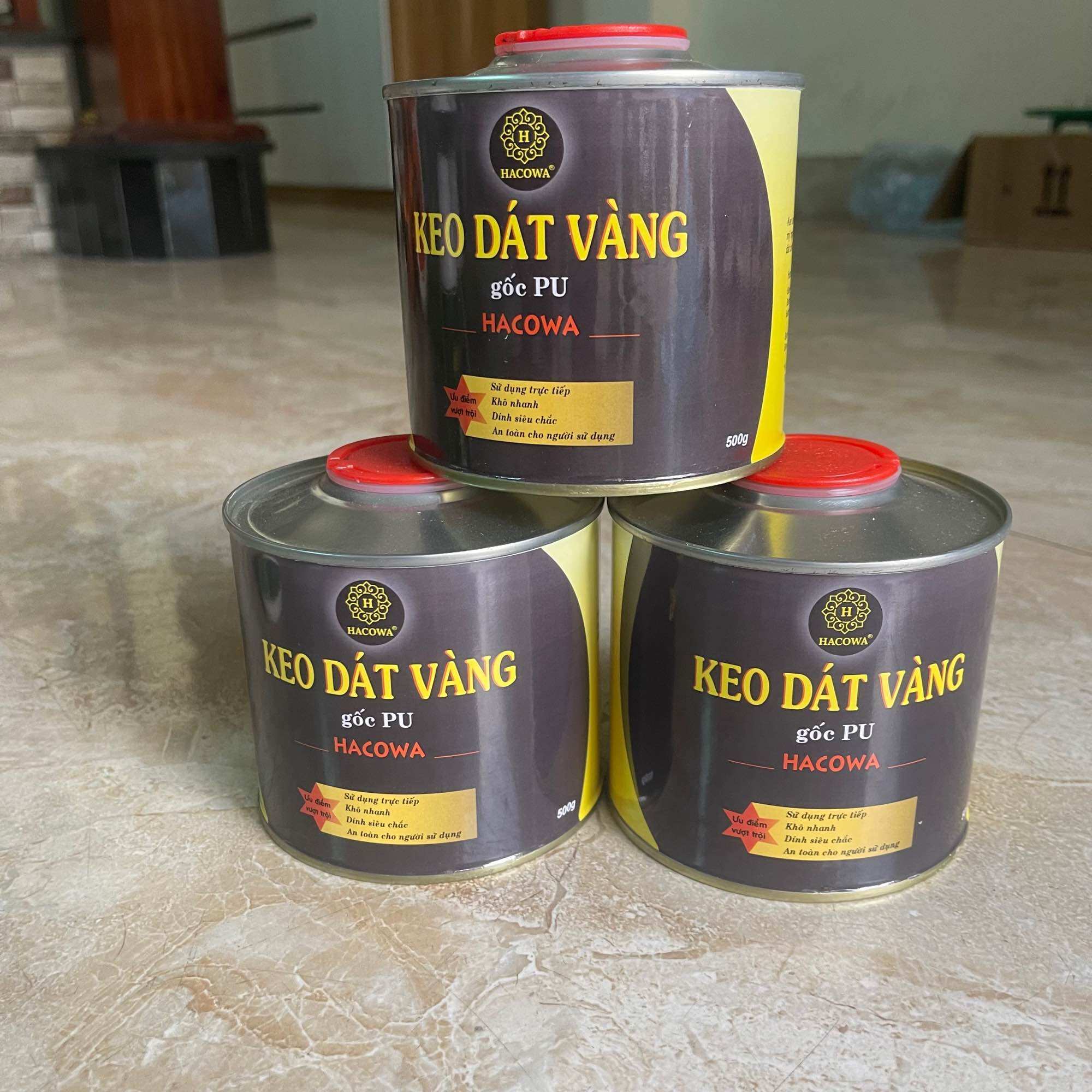 KEO DÁN LÁ VÀNG GỐC PU 500ml
