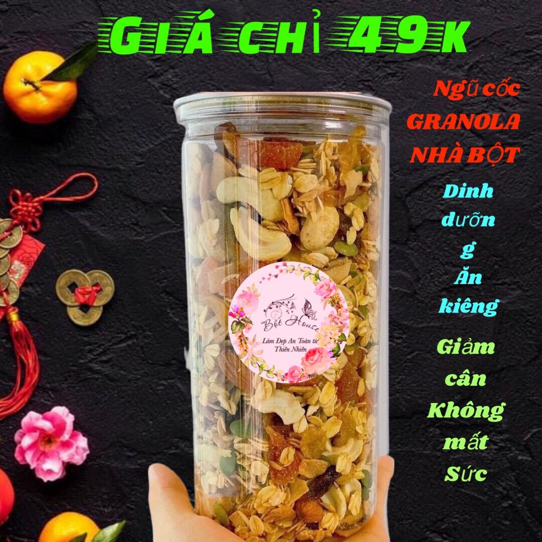 NGŨ CỐC Granola siêu hạt ăn kiêng ngũ cốc giảm cân dinh dưỡng BỘTHOUSE không đường thêm hạt Macca .