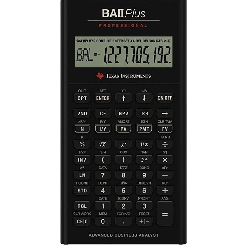 BA II Plus Professional Texas Instruments (đã qua sử dụng) - Máy tính tài chính