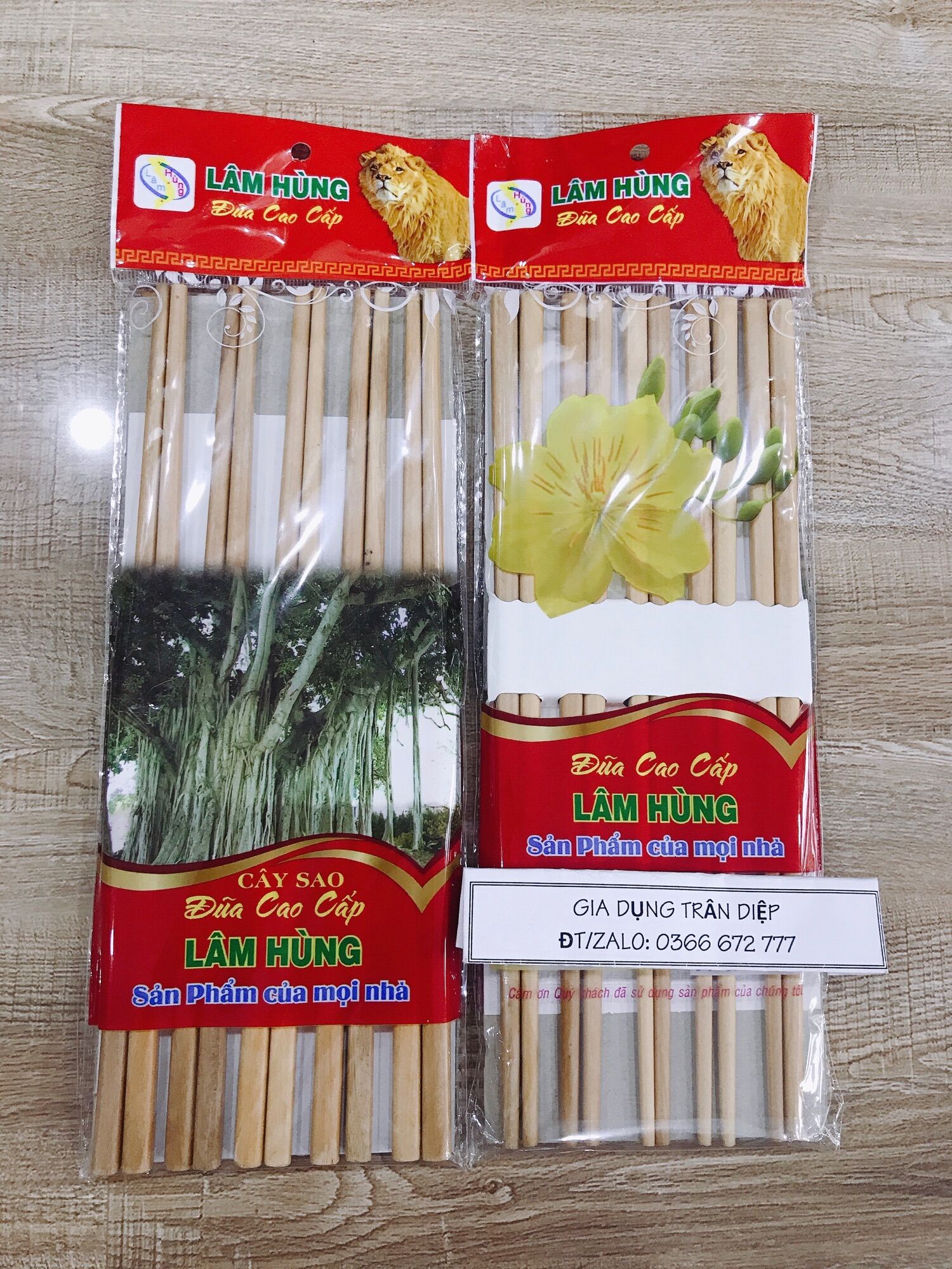 Bộ 10 đôi đũa cây sao cao cấp
