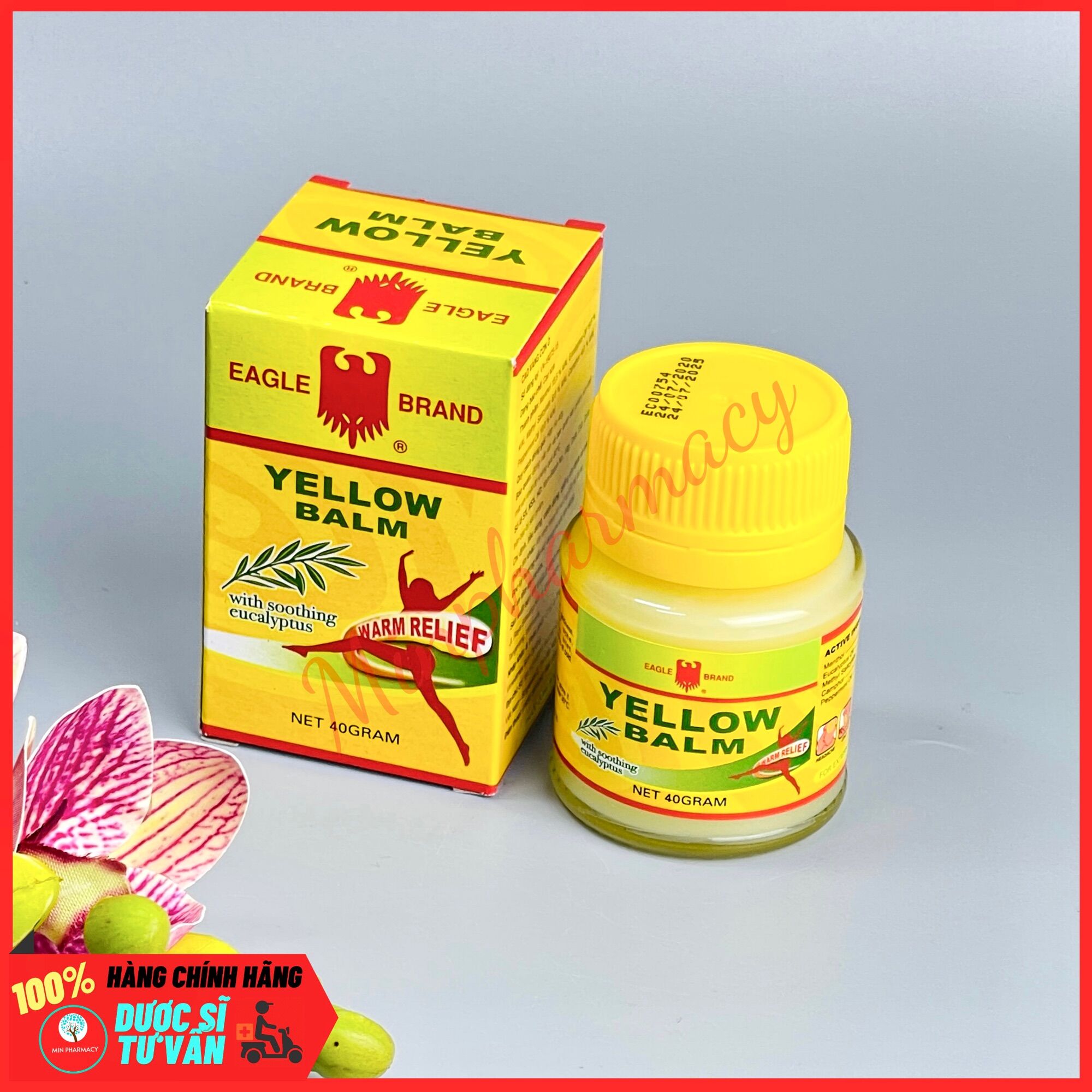 Dầu Cù Là Con Ó EAGLE YELLOW BALM Lọ 40g - Minpharmacy