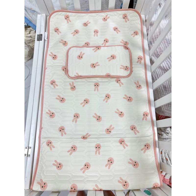 (TẶNG KÈM GỐI) Chiếu điều hòa thoáng mát cho bé chiếu điều hòa cao su non Kiluta (60*120cm)