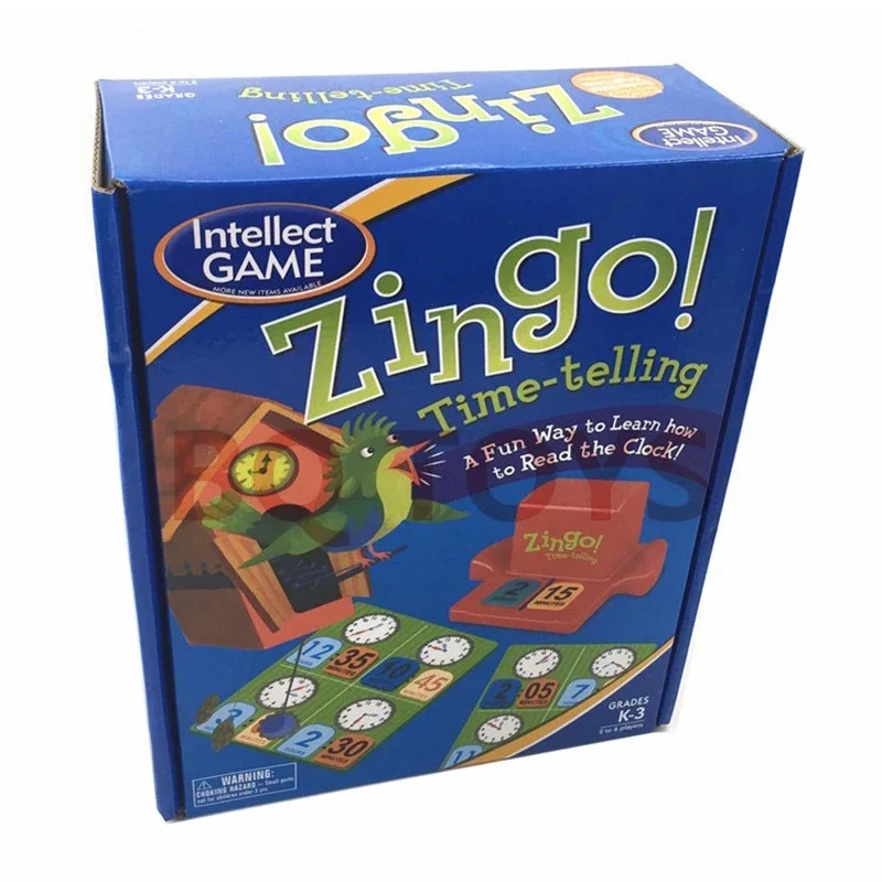 Trò chơi bingo đếm thời gian Zingo Trò chơi bảng số 1-2-3 giáo dục dành cho trẻ em Zingo với trò chơi Zing vui nhộn