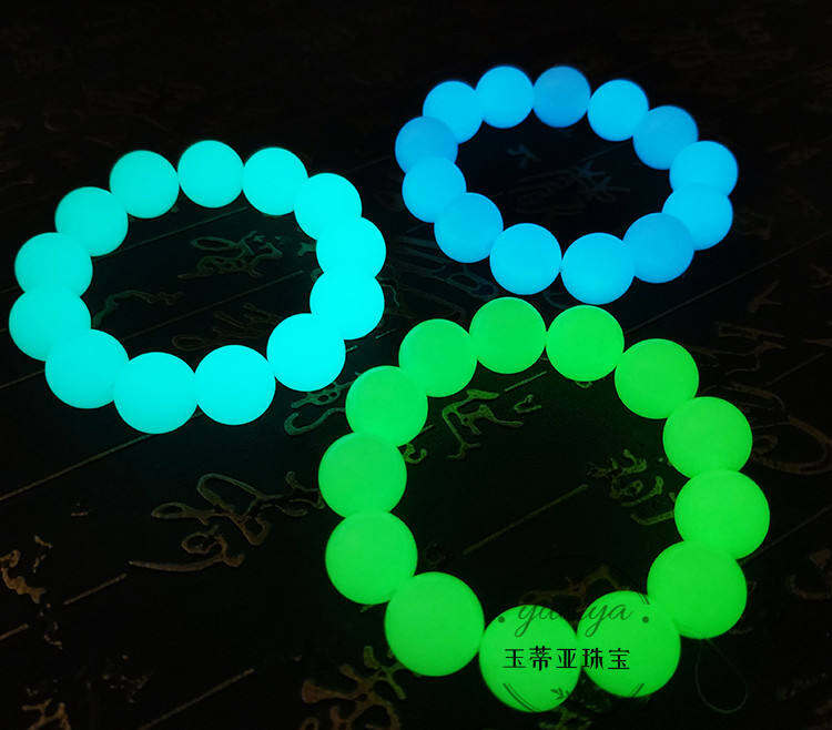 Vòng Tay Đá Dạ Quang Thiên Nhiên Vòng Tay Đá Huỳnh Quang Đồ Trang Sức Ngọc Dạ Minh Mẫu Nam Nữ Vòng Tay Pha Lê Phát Sáng Hạt Ngọc Dạ Quang