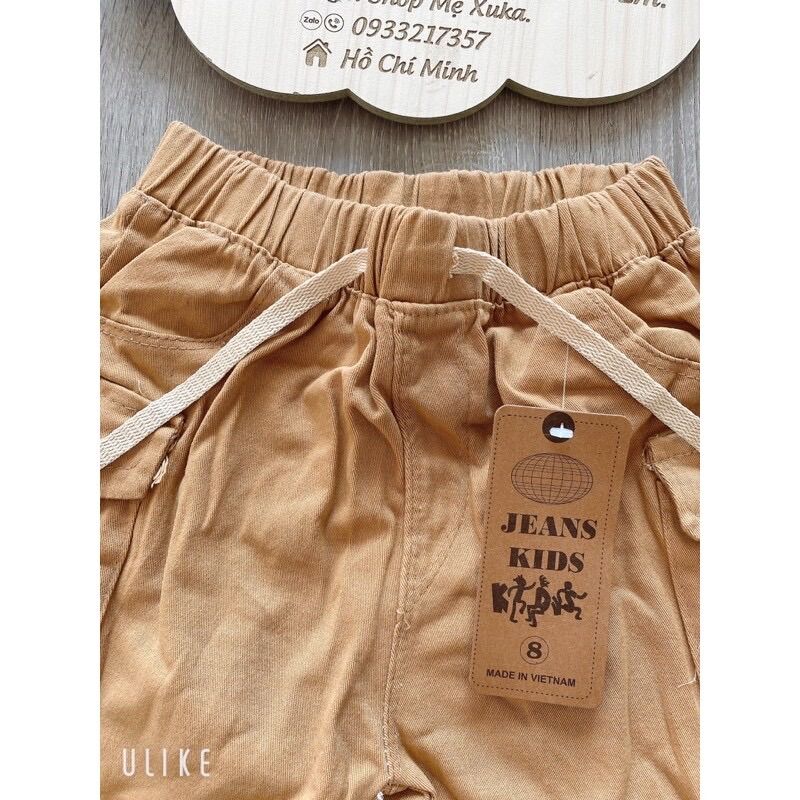 Quần short kaki túi hộp bé trai