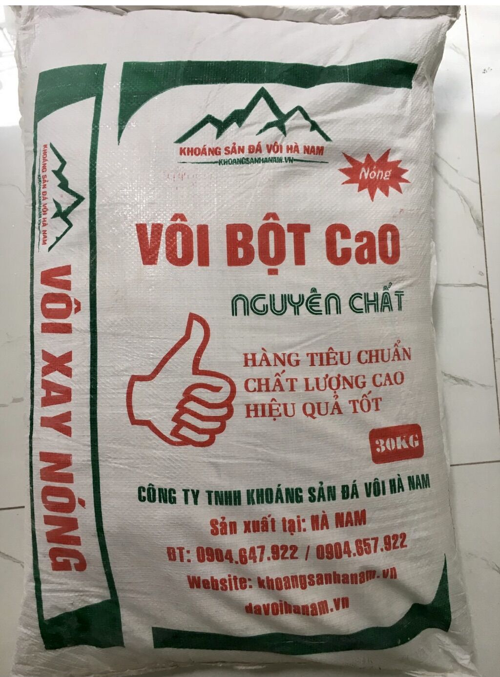 Vôi bột xử lý nước, cải tạo đất 1kg.