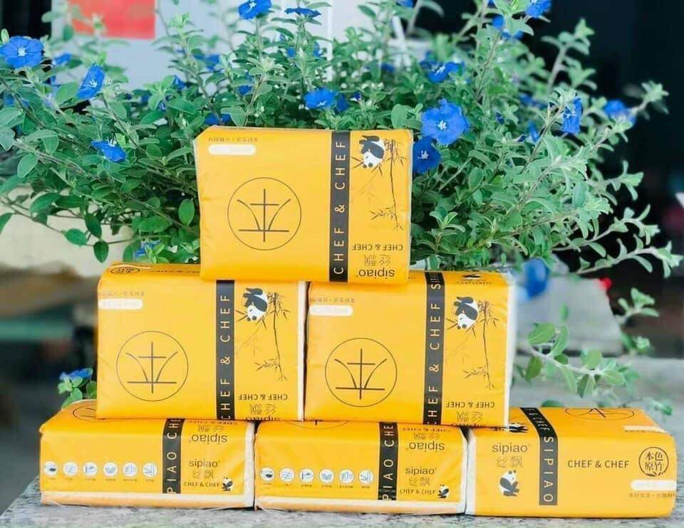 Khăn giấy ăn Gấu Trúc Sipiao loại 1 chất lượng 145k/thùng