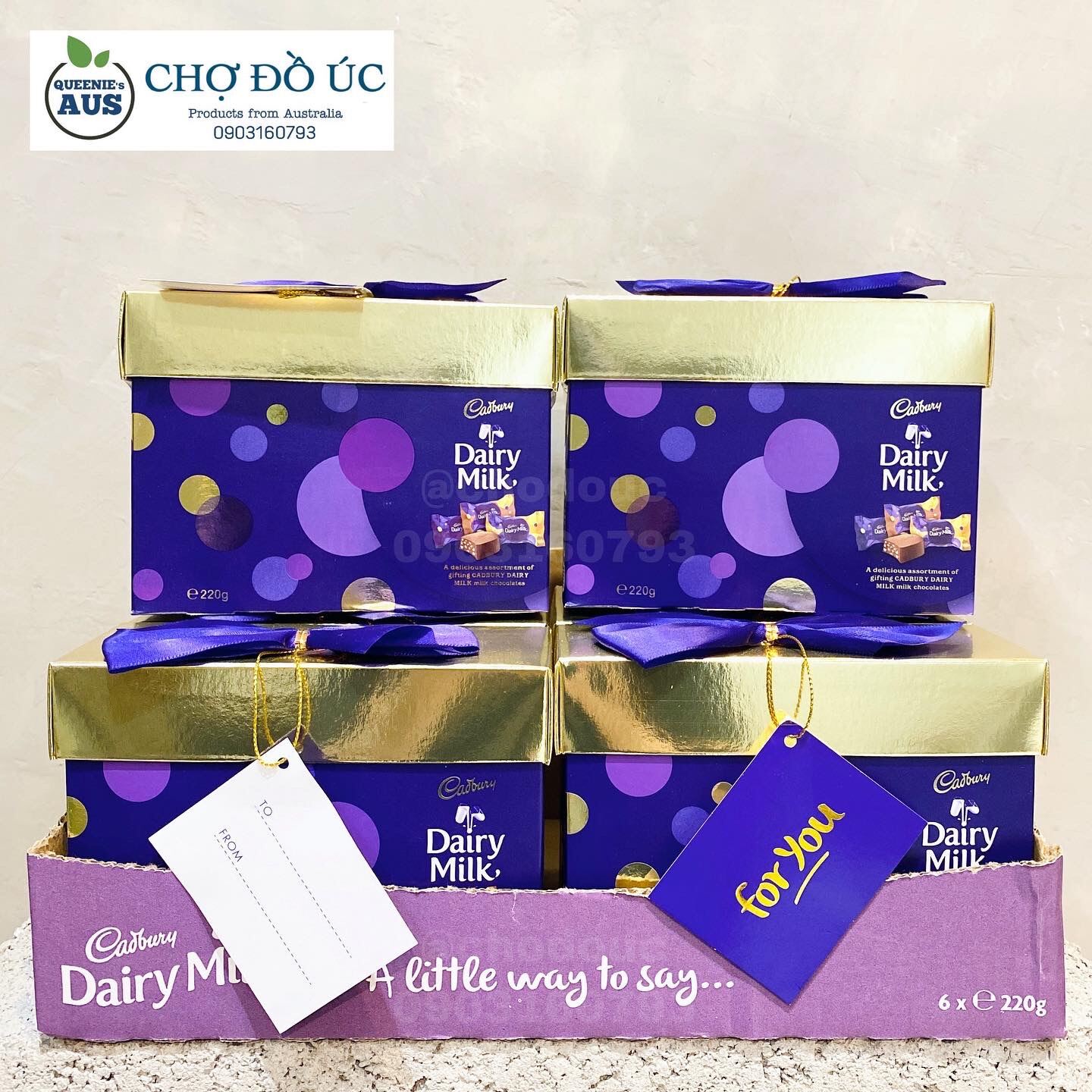 Hộp quà chocolate Cadbury Dairy Milk phiên bản đặc biệt - hộp 220g thumbnail