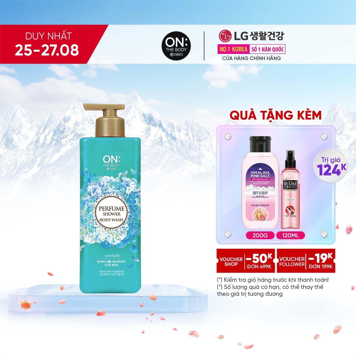 Sữa tắm dưỡng ẩm hương nước hoa On: The Body Perfume Secret Jade 500g - Hương Sang Trọng