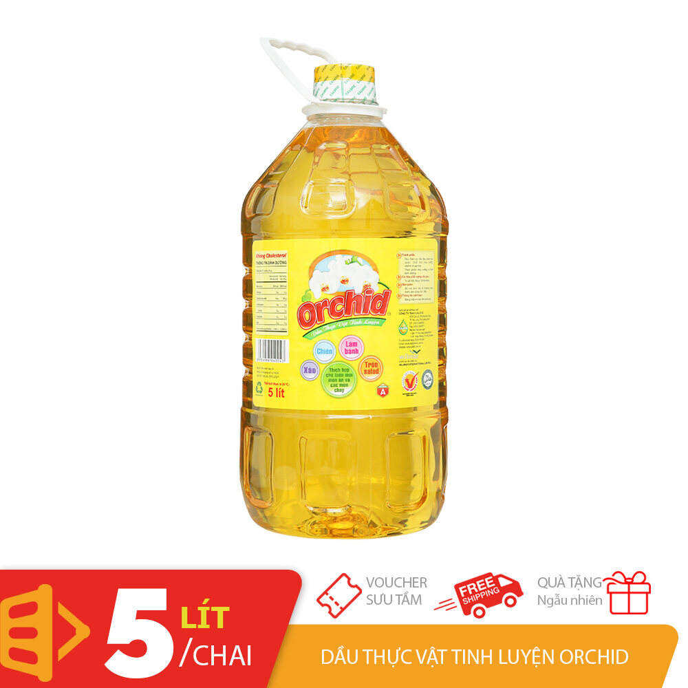 Chai lớn - Dầu thực vật tinh luyện OrChid chai 5L 2L tiết kiệm