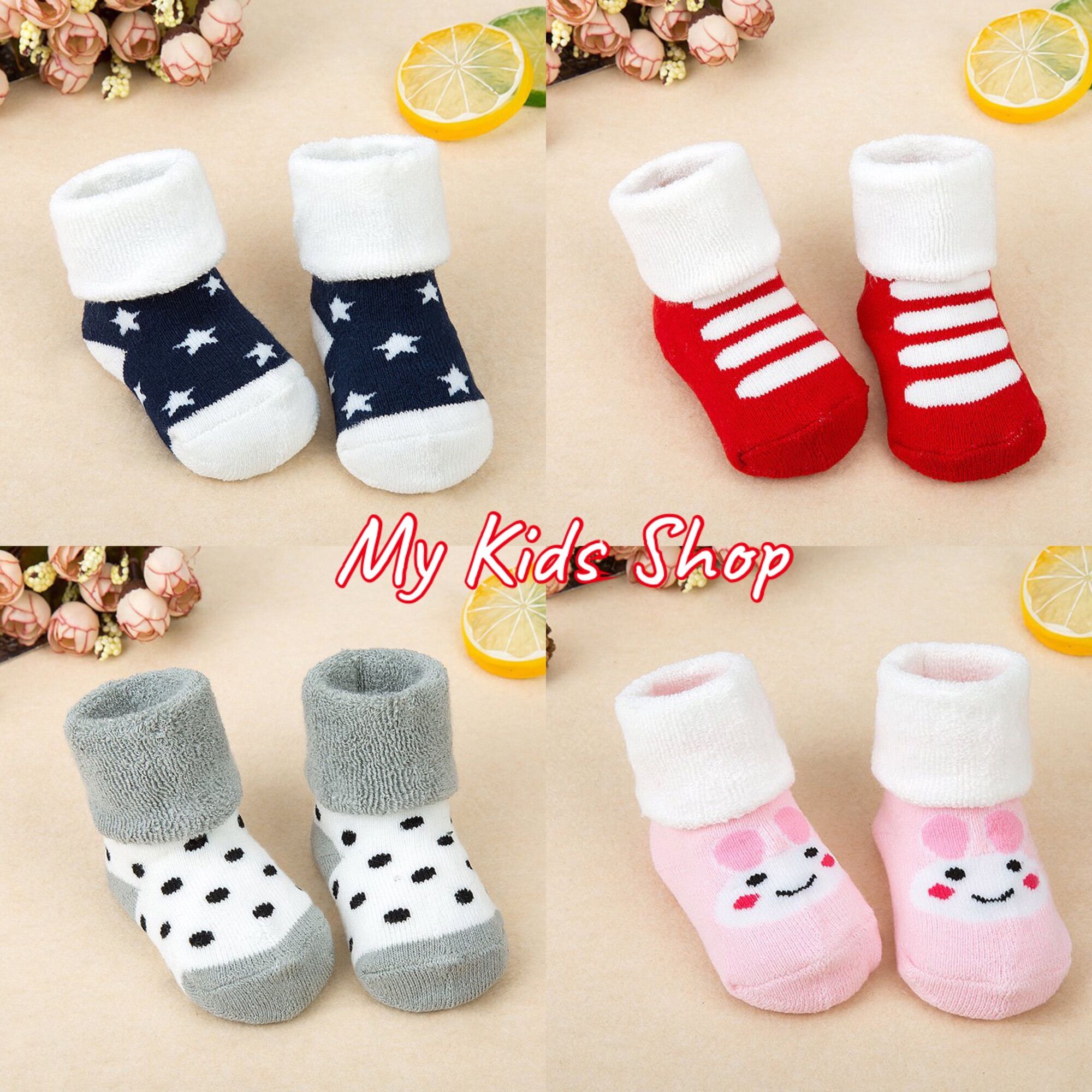 Tất len cao cổ hoạt hình cho bé 0 - 3 tuổi