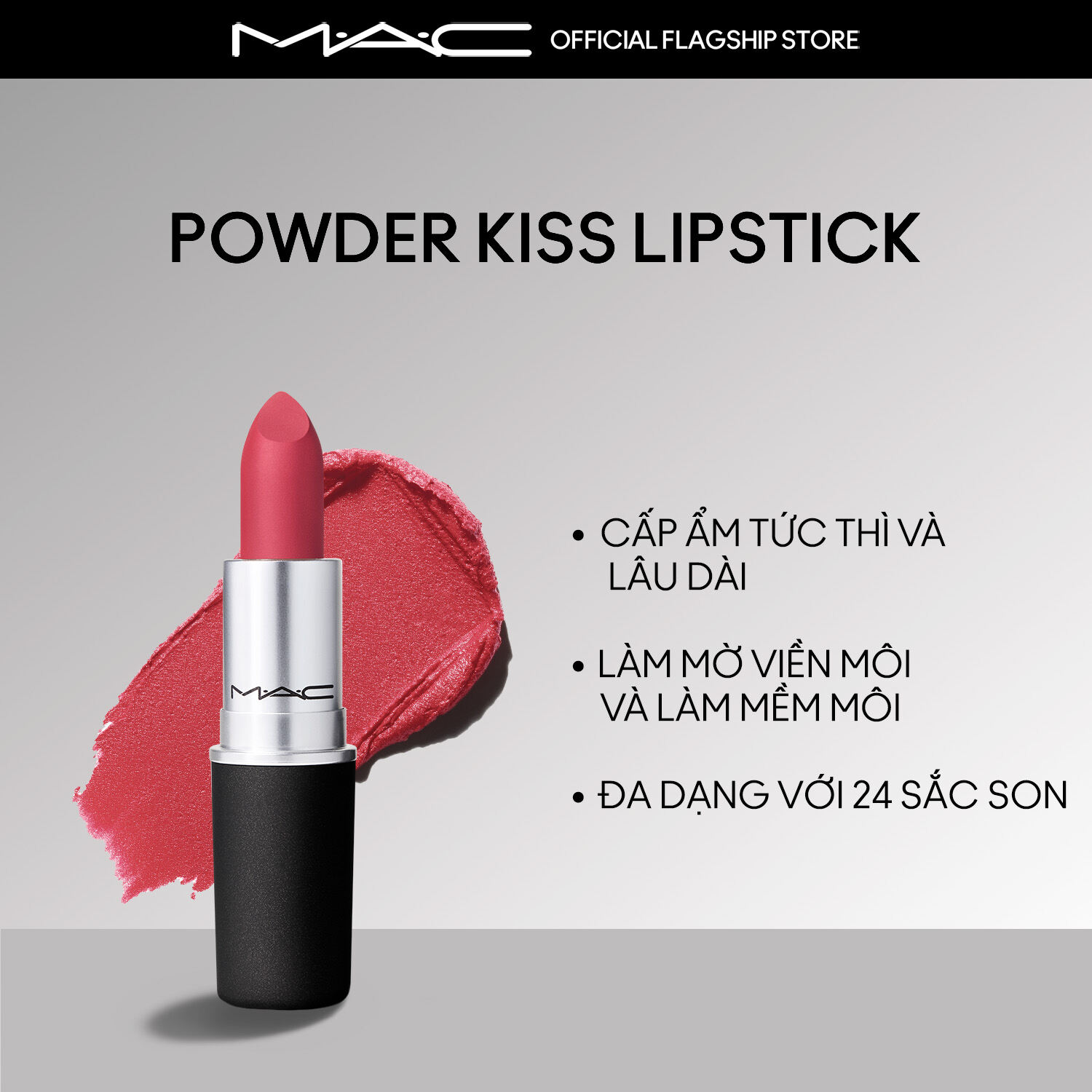 [ĐỘC QUYỀN 20.1-2.2] Son thỏi MAC Powder Kiss Lipstick /  Son thỏi chứa dưỡng ẩm hiệu ứng lì nhẹ - Sản phẩm bán chạy: Chili, Mull It Over