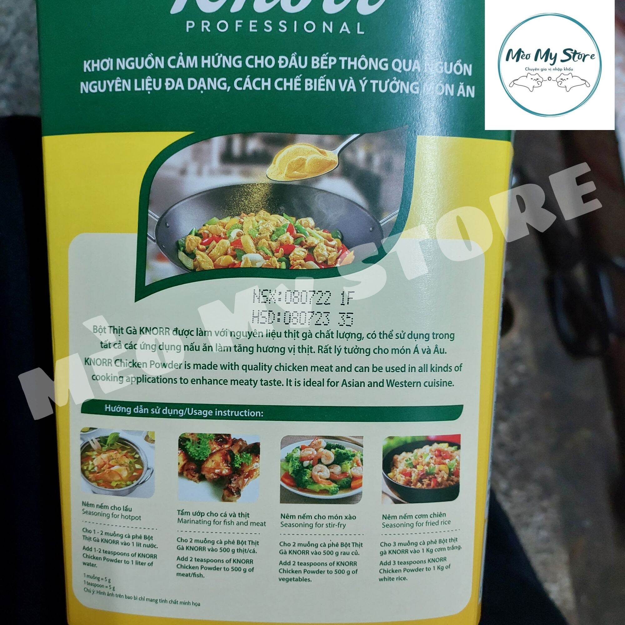 Bột Thịt Gà, Bột Nêm Gà Knorr hộp 1Kg