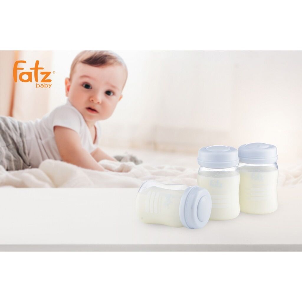 [CHÍNH HÃNG]- Bình trữ sữa 150ml (bộ 3 bình) Fatzbaby FB0120N