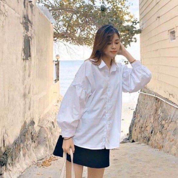 [HCM]Áo sơ mi tay phồng siêu hot
