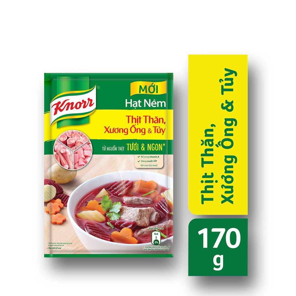 Hạt nêm knorr từ thịt thăn xương ống 170g